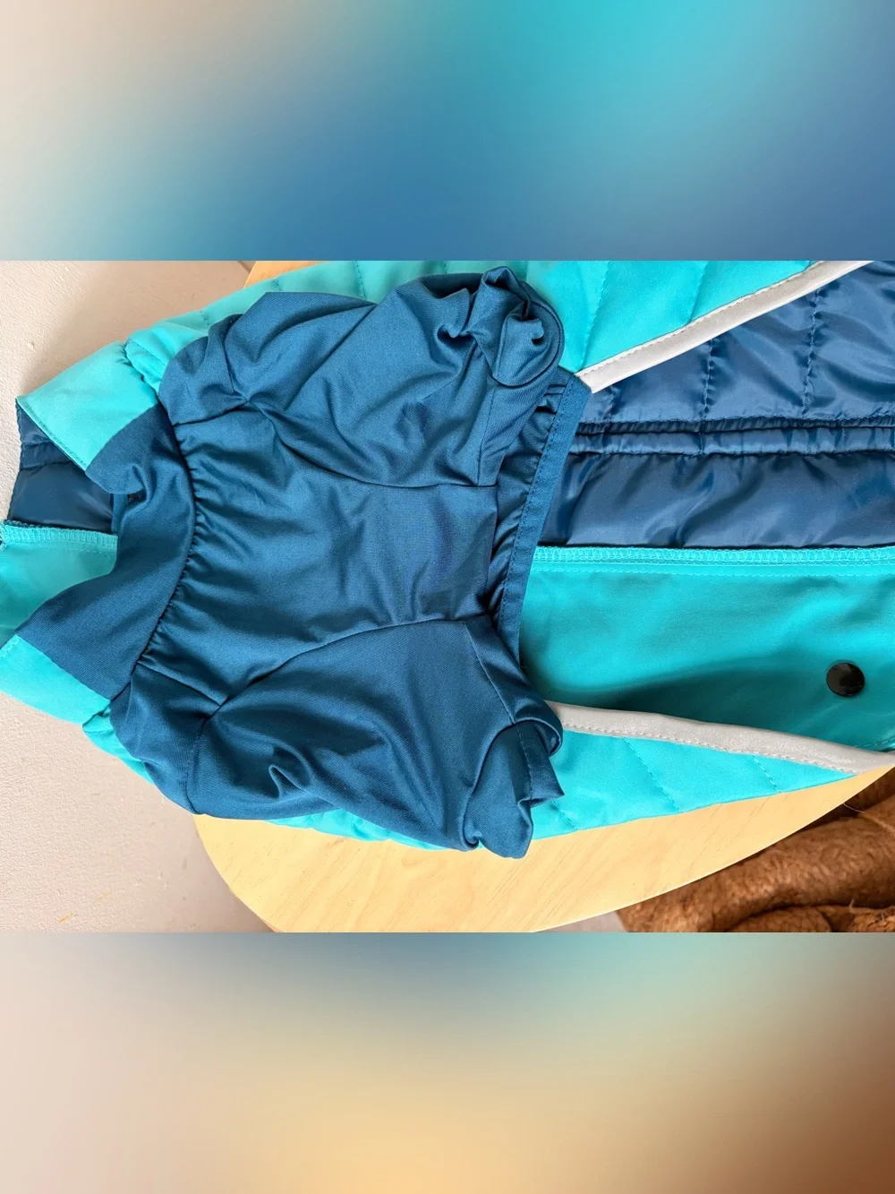New Teal Quilted Kids Pet Vest Size SM